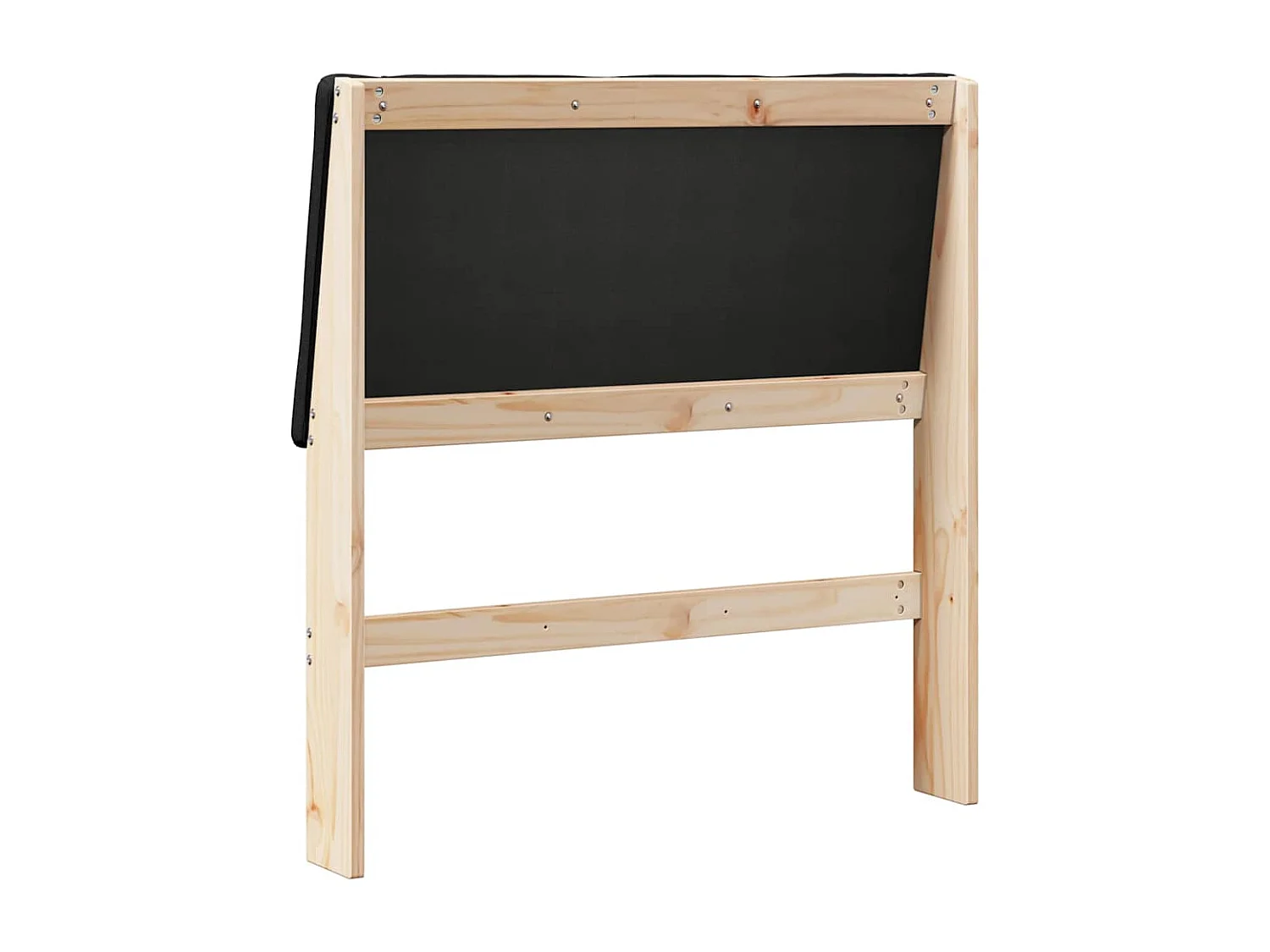 Cabecero tapizado Negro 90 cm Madera de pino macizo