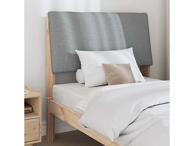 Tête de lit capitonnée Gris clair 100 cm Pin massif