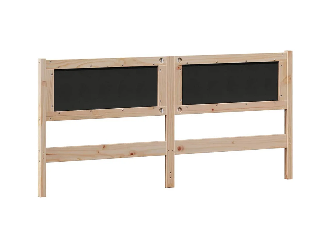 Tête de lit marron et gris foncé 160 cm Bois massif en pin