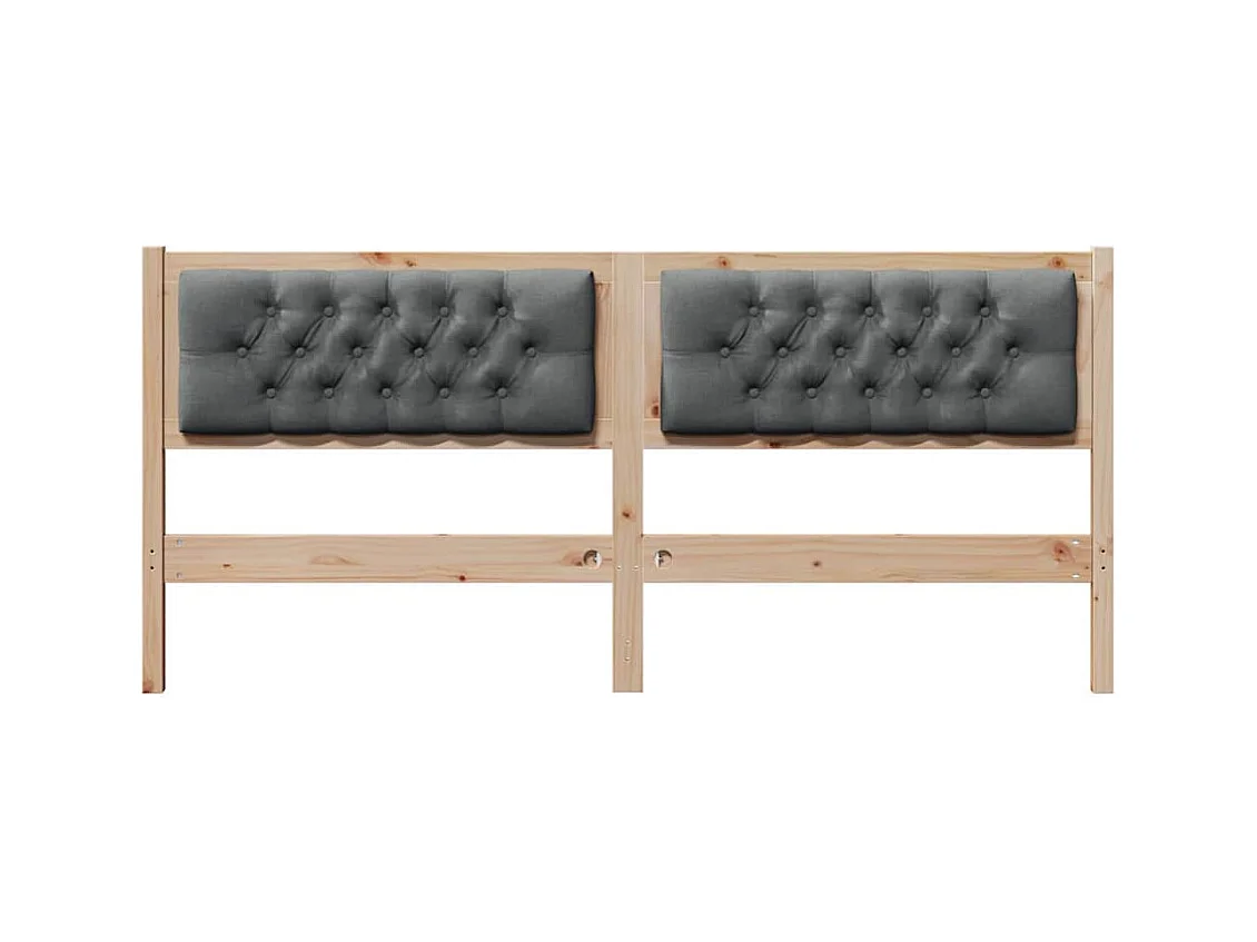 Tête de lit marron et gris foncé 160 cm Bois massif en pin