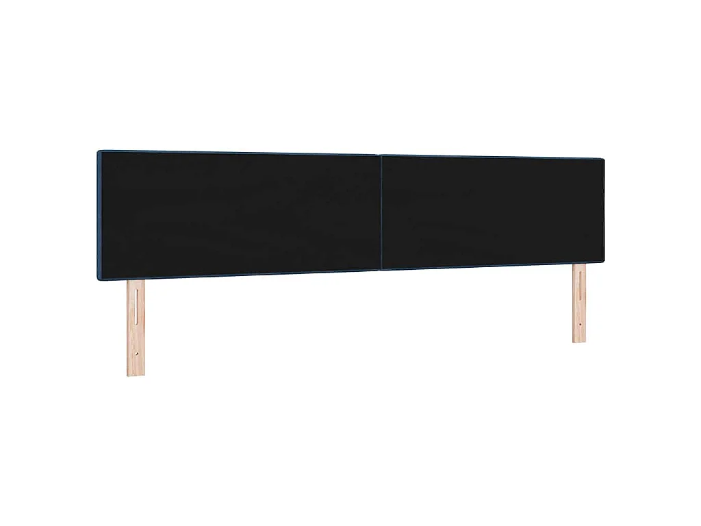 Cabecero LED con luces de tiras LED Manual Azul 200 cm tela