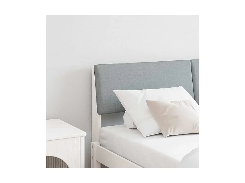 Tête de lit capitonnée Gris clair 160 cm Pin massif