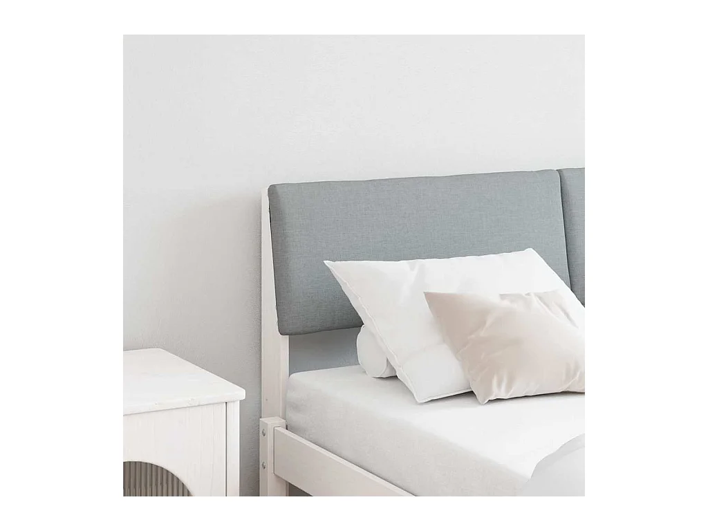 Cabeceira estofada Cinzento-claro 160 cm