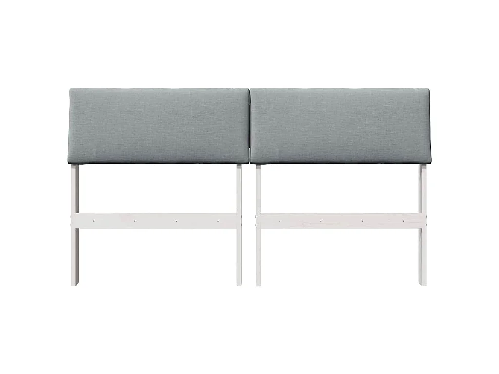 Tête de lit capitonnée Gris clair 160 cm Pin massif