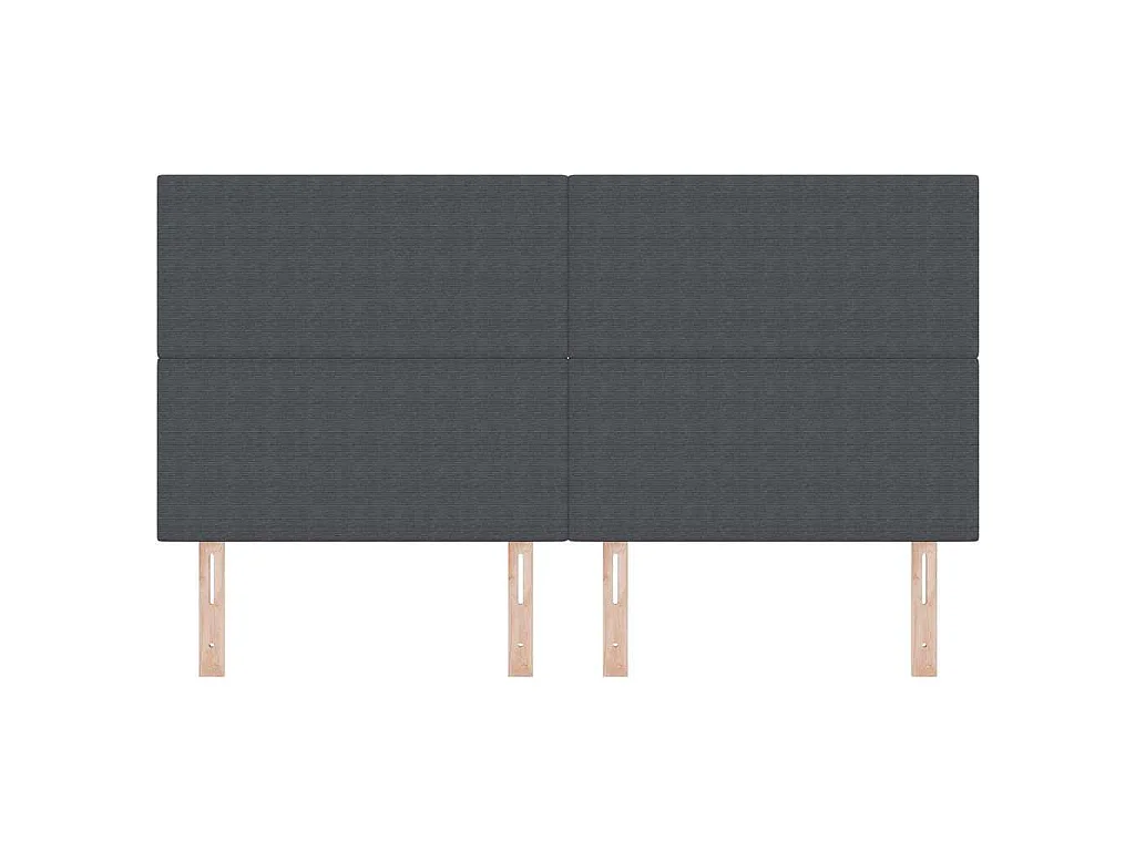 Tête de lit LED avec des lumières à LED Gris foncé 180 cm tissu