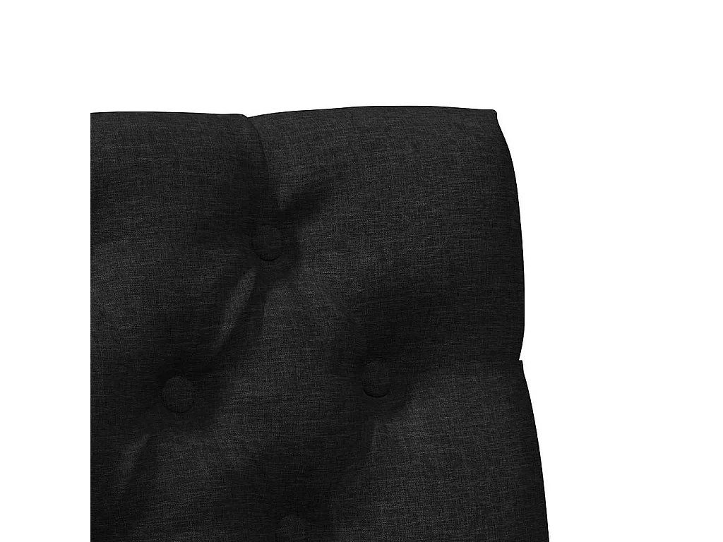 Tête de lit capitonnée Noir 80 cm Pin massif