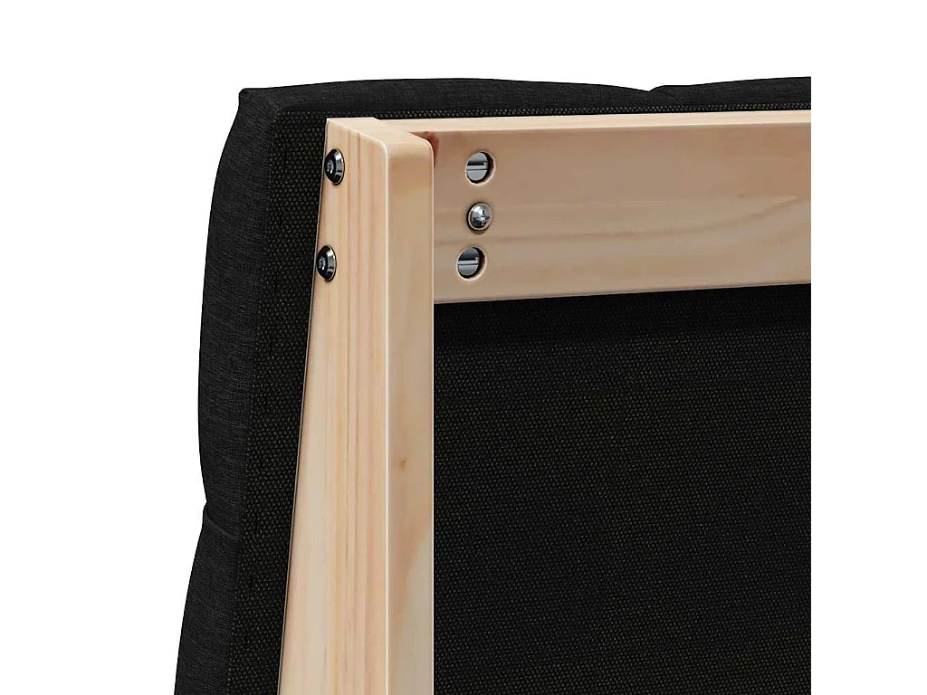 Tête de lit capitonnée Noir 80 cm Pin massif