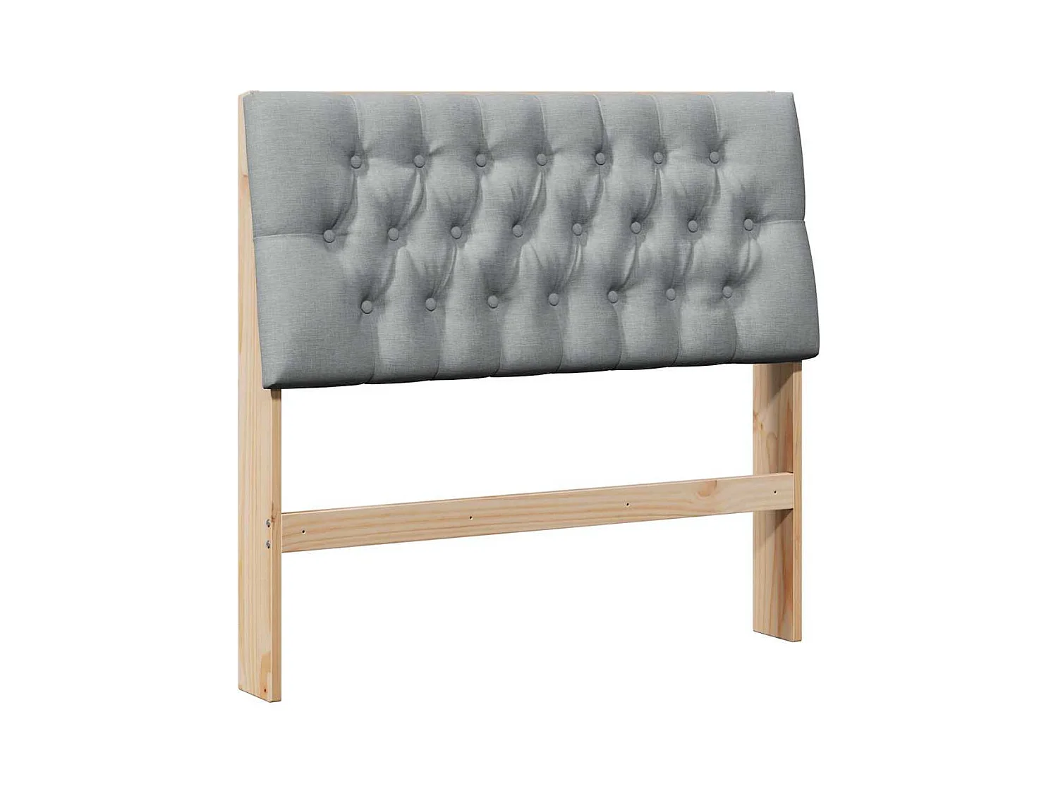 Tête de lit capitonnée Gris clair 100 cm Pin massif