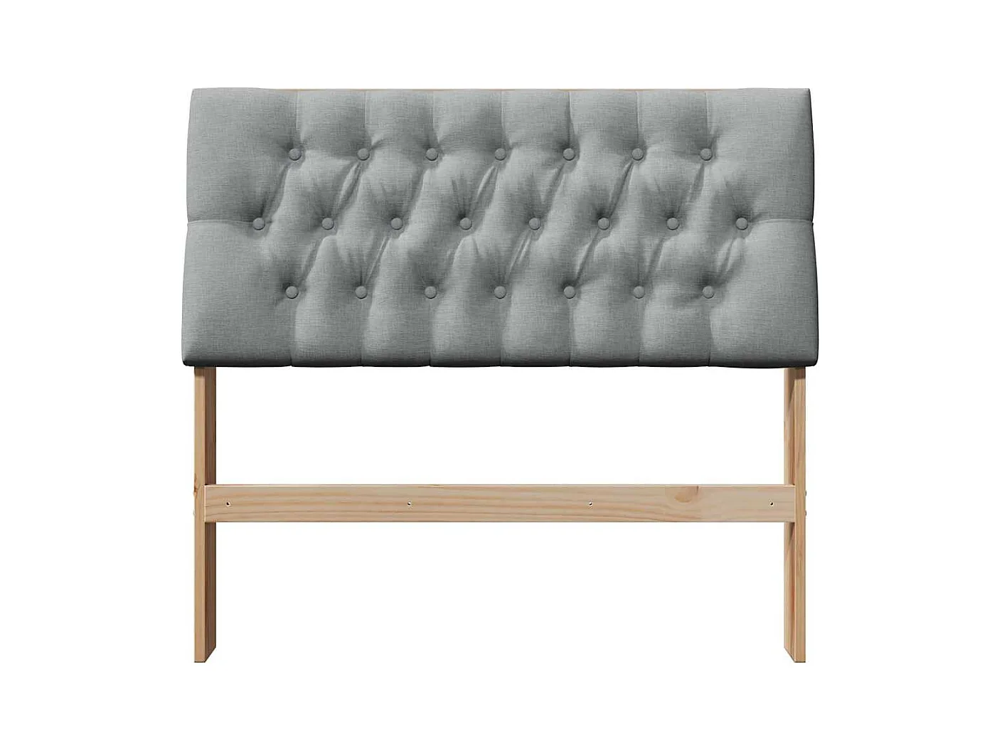 Tête de lit capitonnée Gris clair 100 cm Pin massif