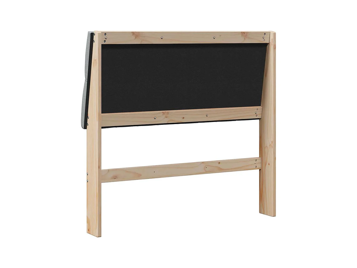 Tête de lit capitonnée Gris clair 100 cm Pin massif