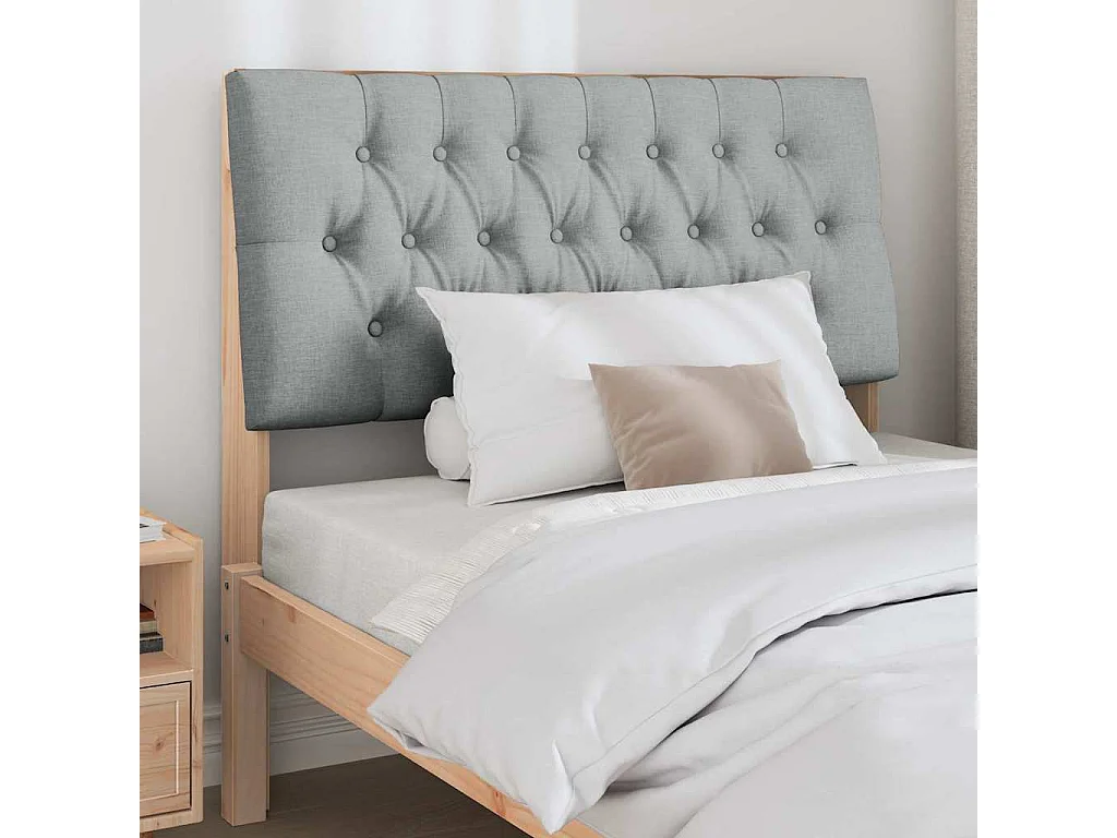 Cabeceira estofada Cinzento-claro 100 cm