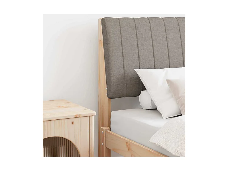 Cabecero tapizado Taupé 75 cm Madera de pino macizo