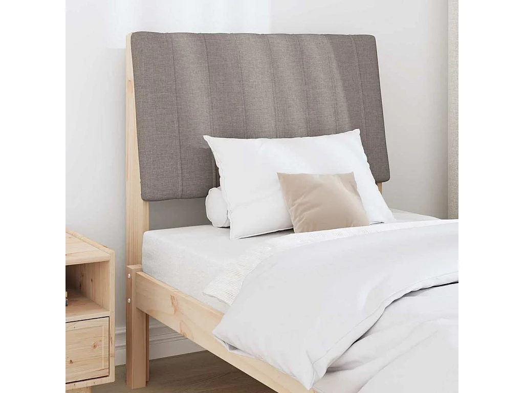 Cabecero tapizado Taupé 75 cm Madera de pino macizo