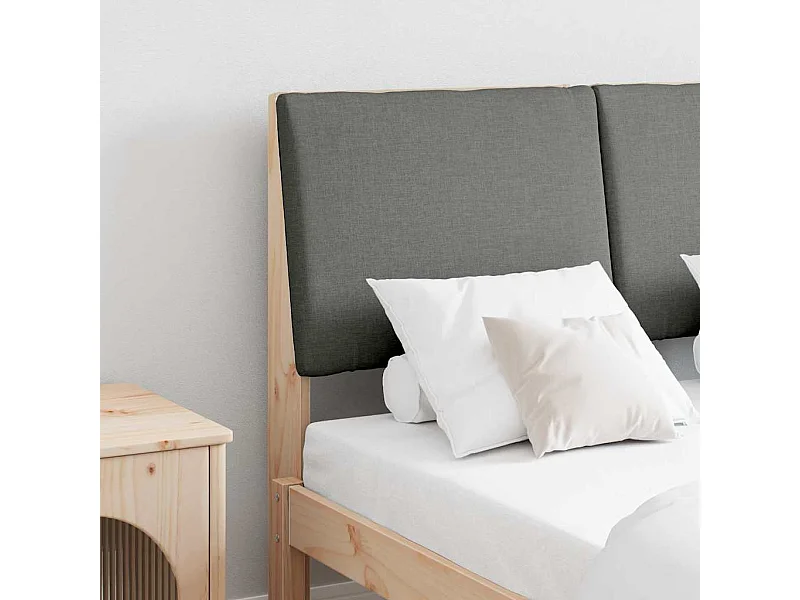 Cabeceira estofada Cinza Escuro 135 cm