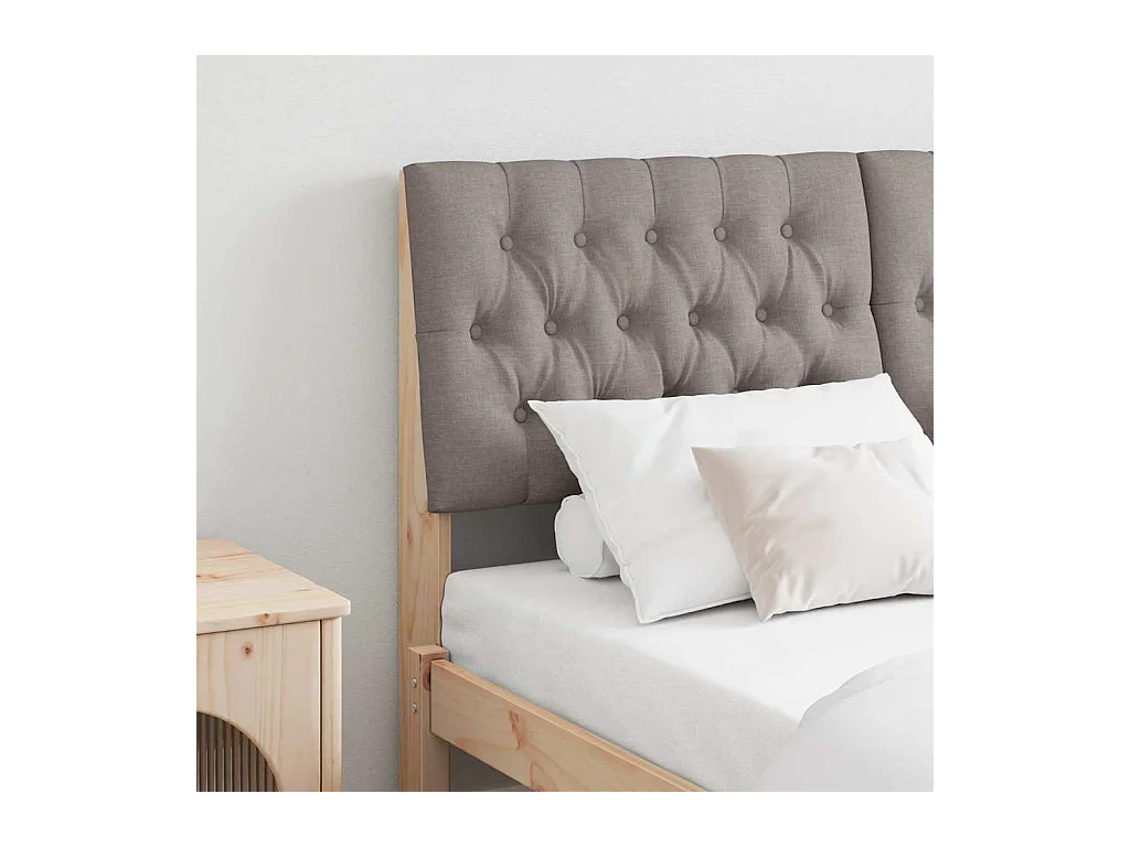 Cabeceira estofada Cinzento-acastanhado 140 cm