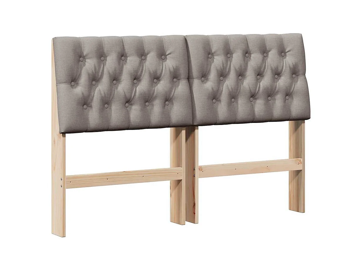 Cabeceira estofada Cinzento-acastanhado 140 cm