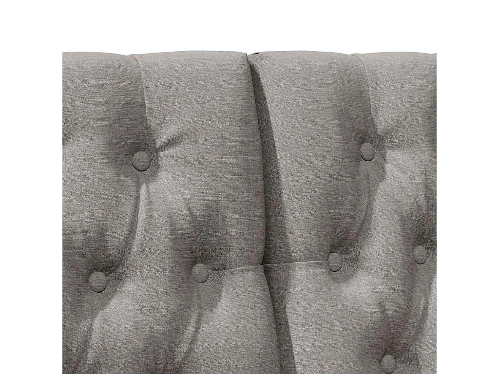 Tête de lit capitonnée Taupe 140 cm Pin massif