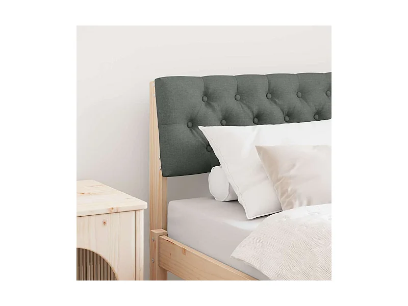 Cabeceira estofada Cinza Escuro 80 cm