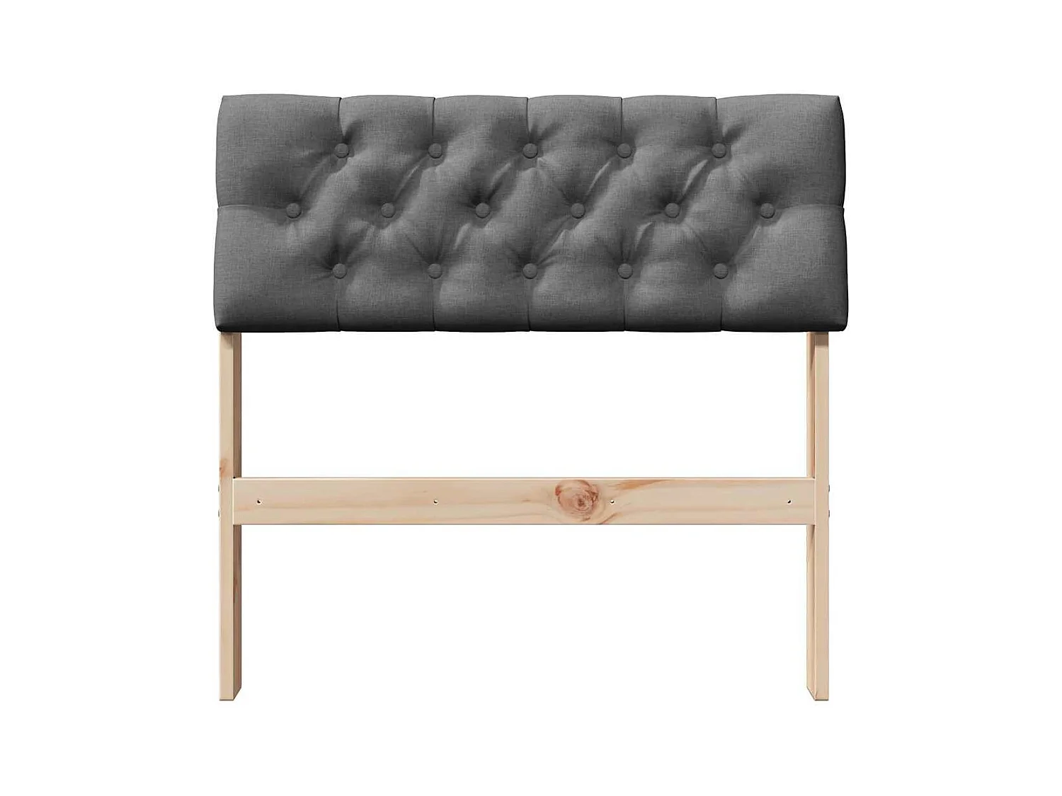 Cabeceira estofada Cinza Escuro 80 cm