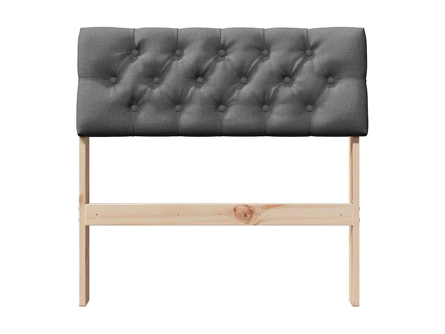 Cabeceira estofada Cinza Escuro 80 cm