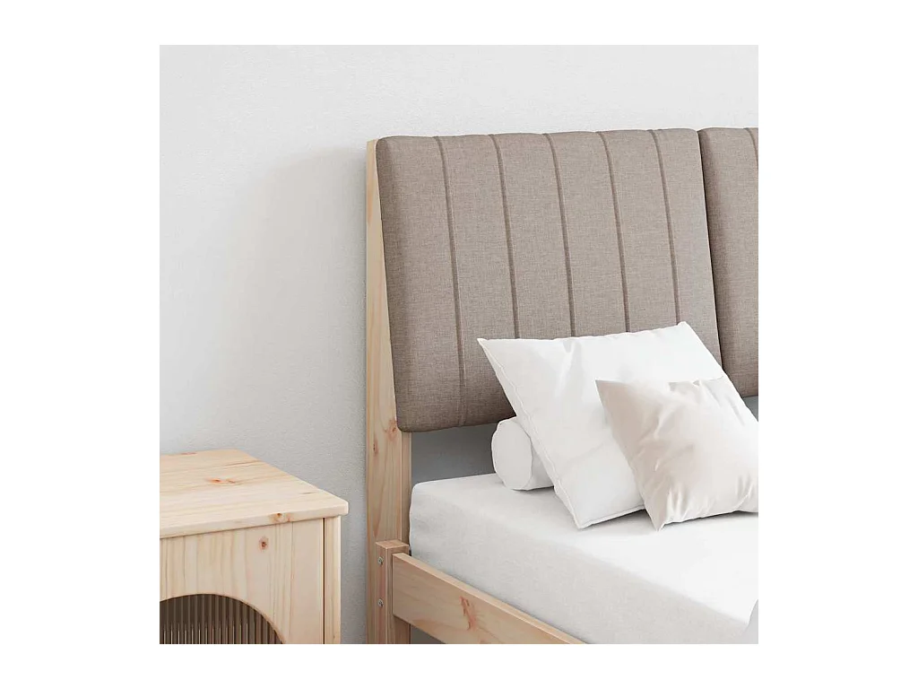 Cabeceira estofada Cinzento-acastanhado 120 cm