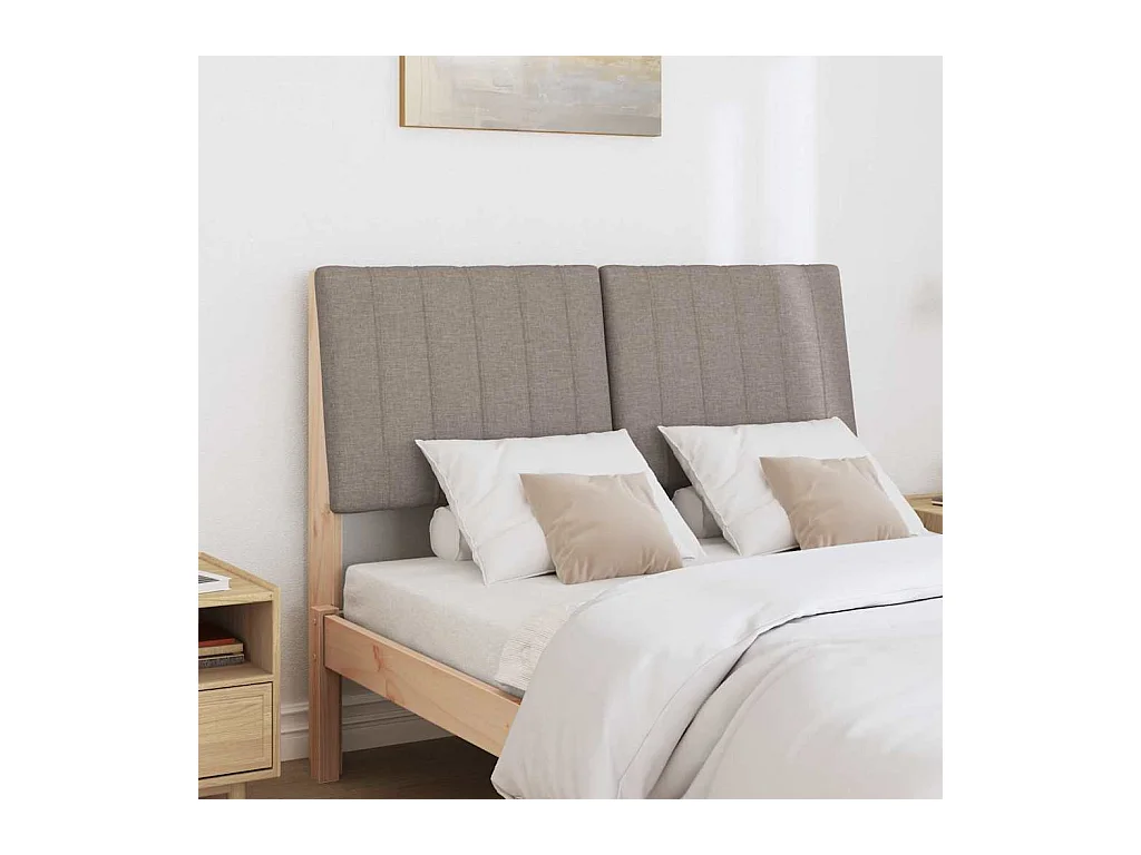 Cabeceira estofada Cinzento-acastanhado 120 cm
