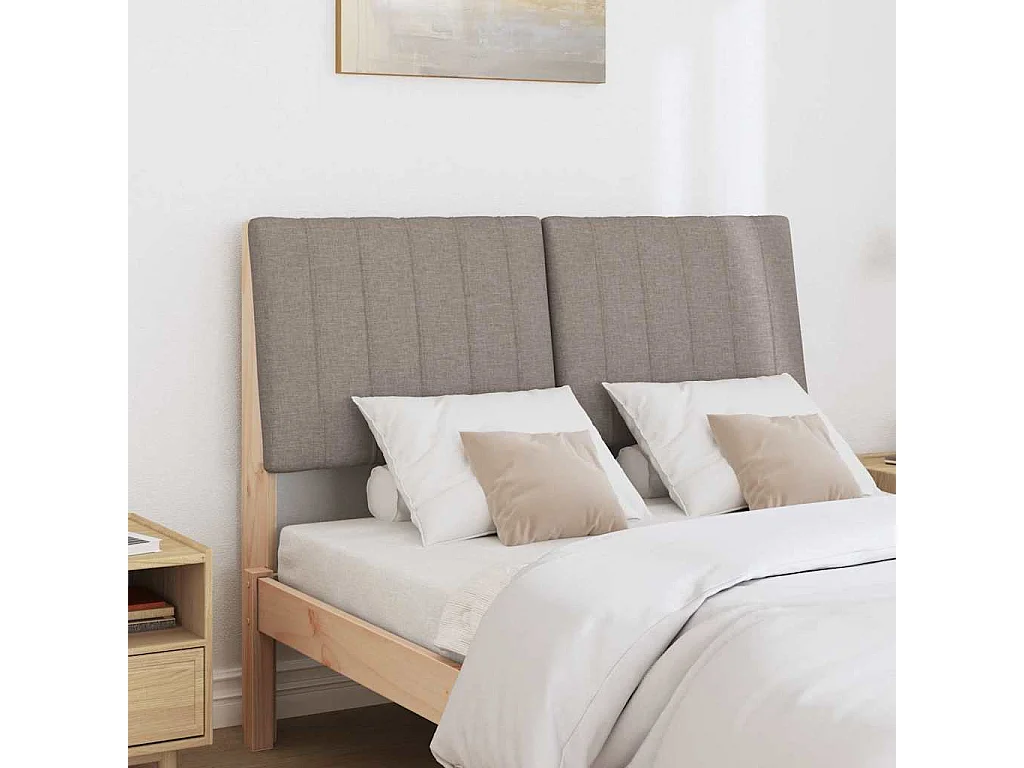 Cabeceira estofada Cinzento-acastanhado 120 cm