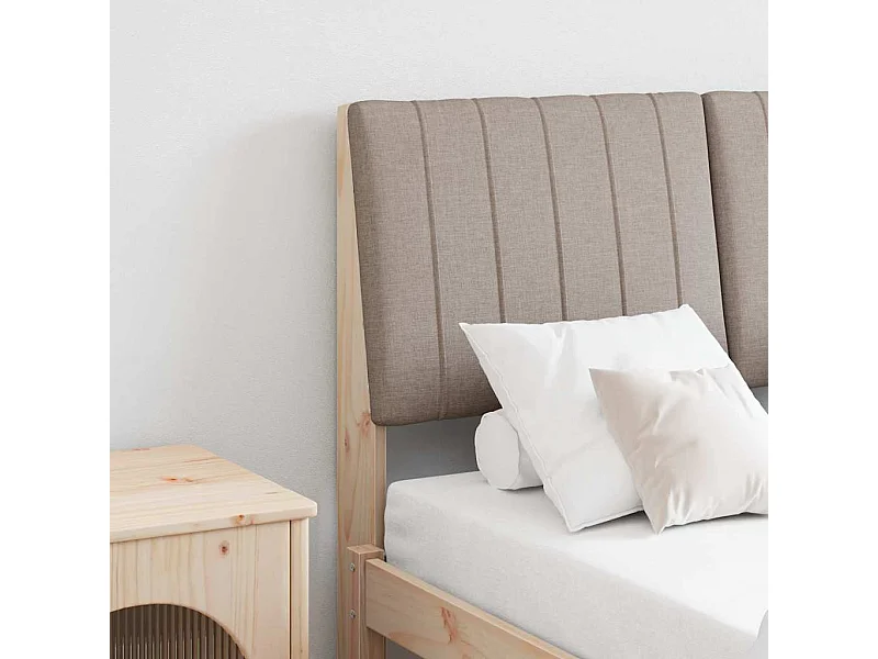 Cabeceira estofada Cinzento-acastanhado 120 cm