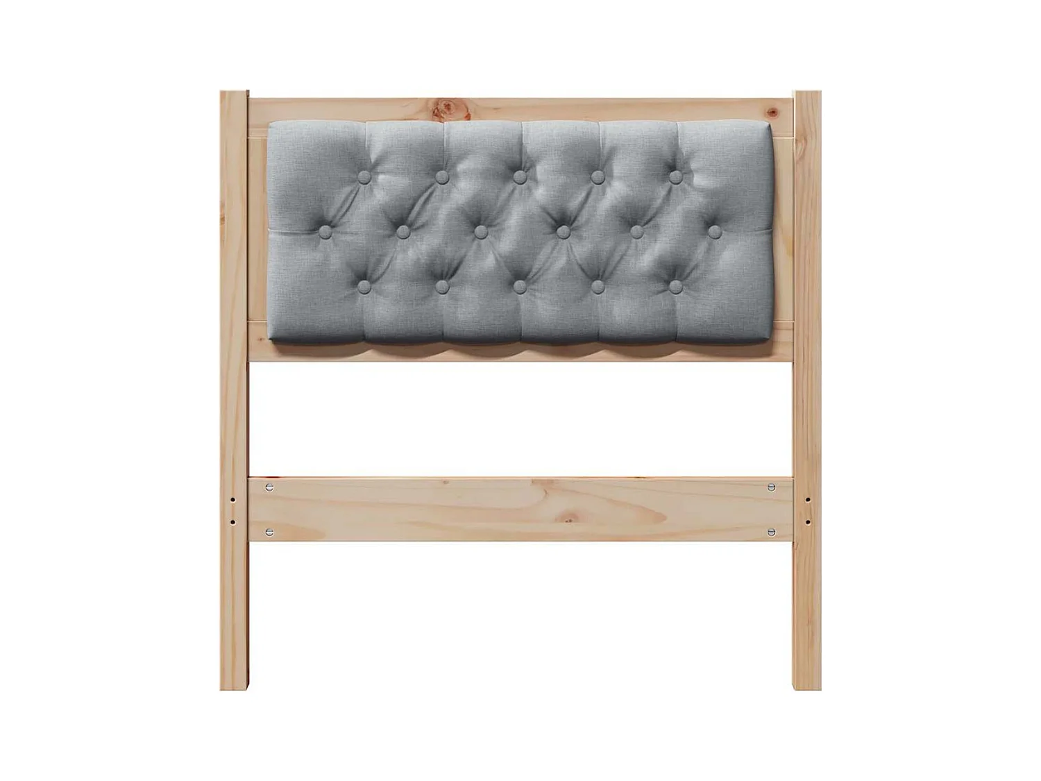 Cabeceira Marrom e cinza claro 80 cm Madeira de pinho maciça