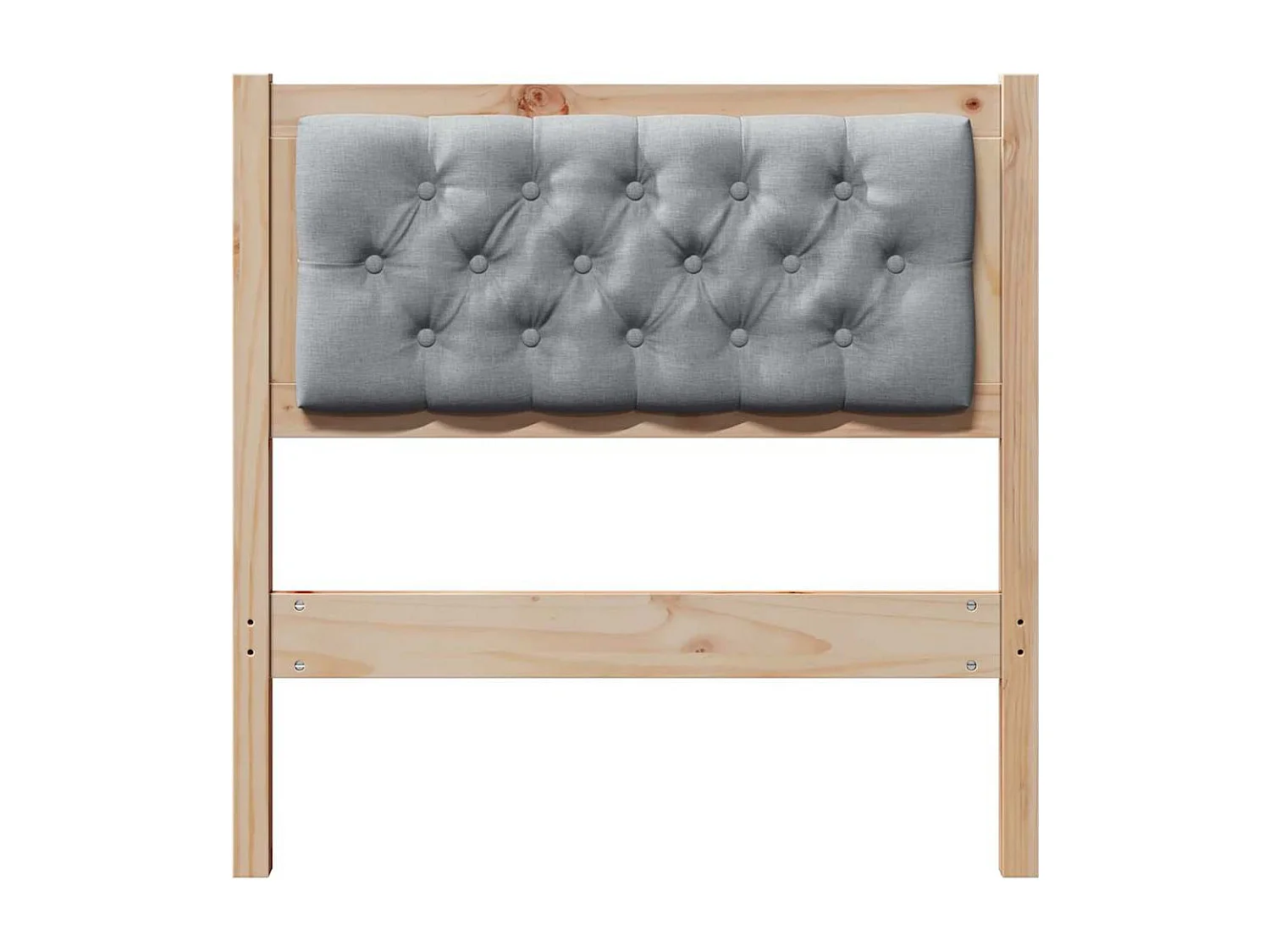 Cabeceira Marrom e cinza claro 80 cm Madeira de pinho maciça