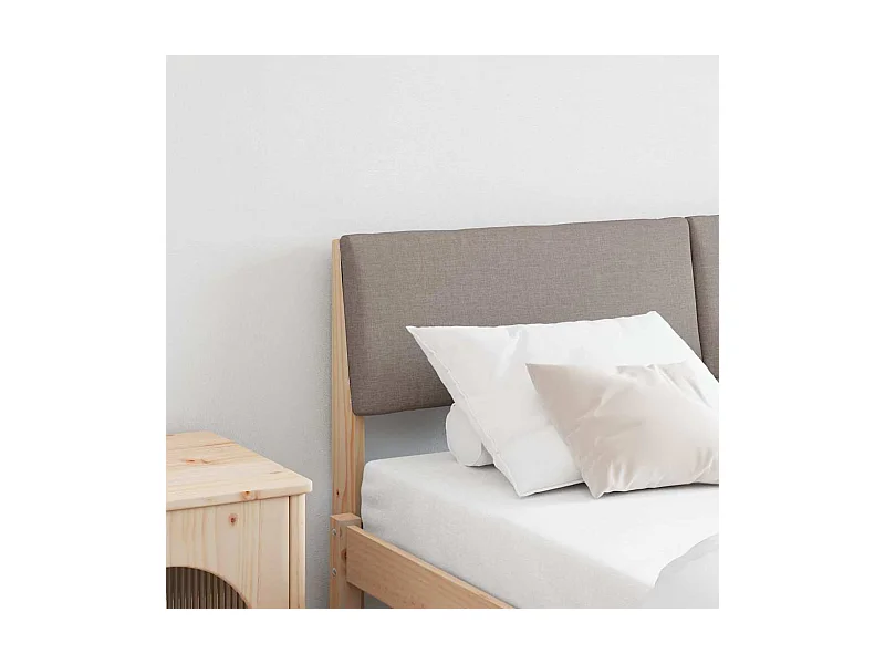 Cabeceira estofada Cinzento-acastanhado 135 cm