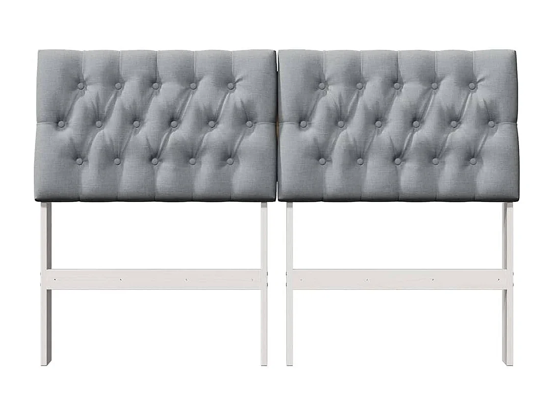 Cabeceira estofada Cinzento-claro 135 cm