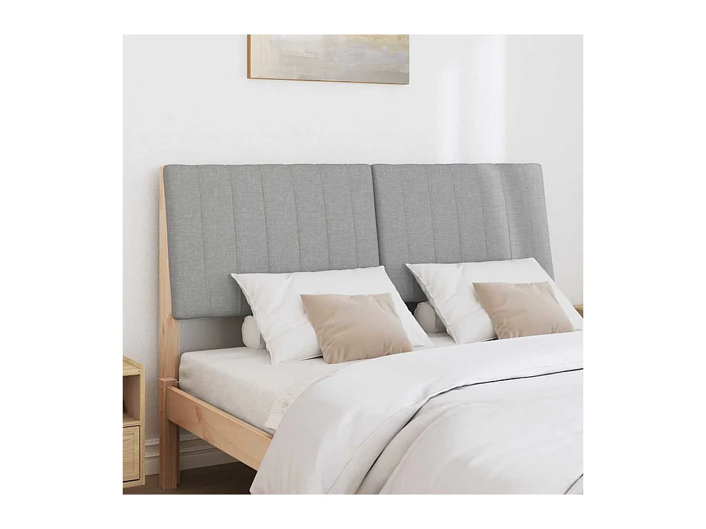 Cabeceira estofada Cinzento-claro 135 cm