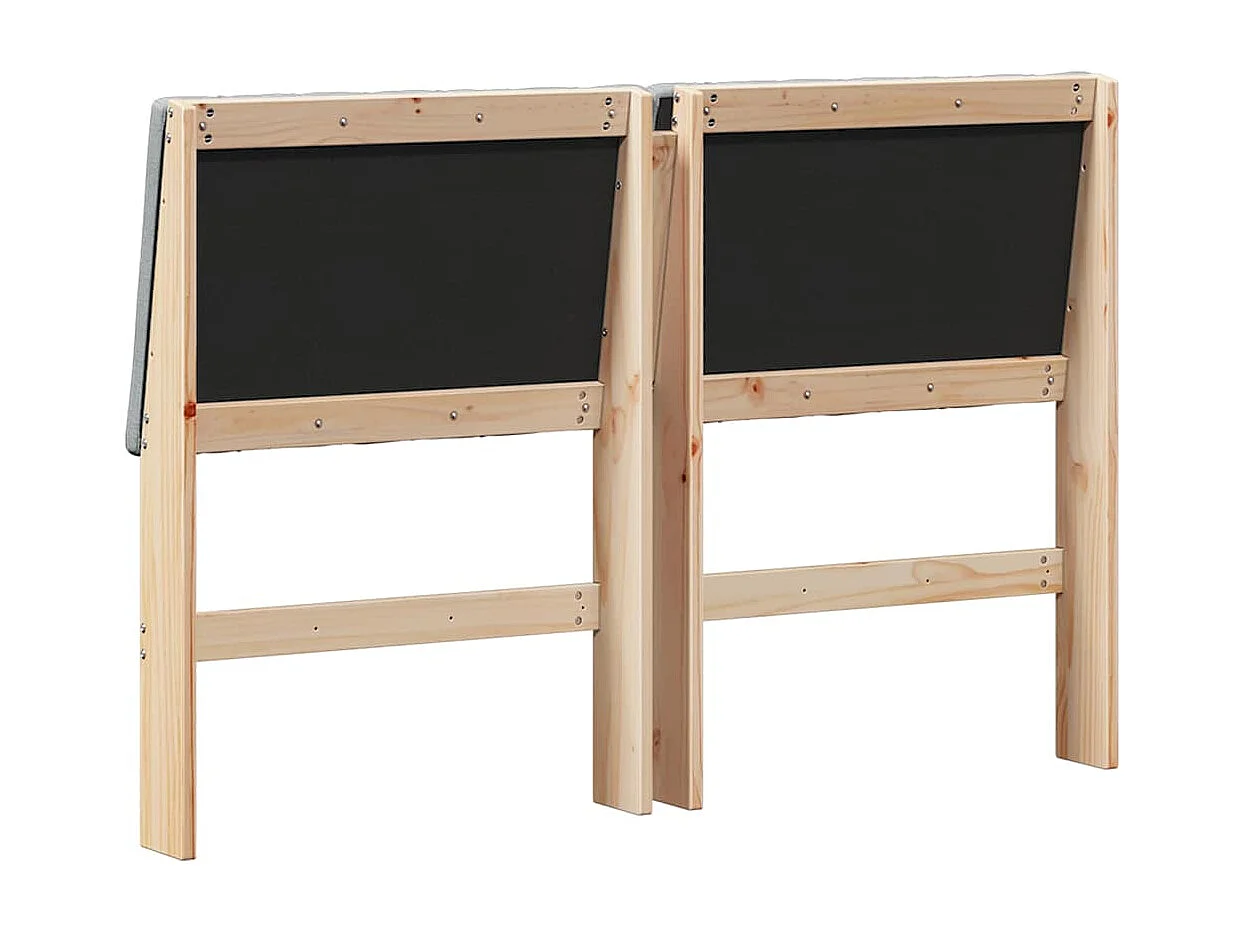 Cabeceira estofada Cinzento-claro 135 cm