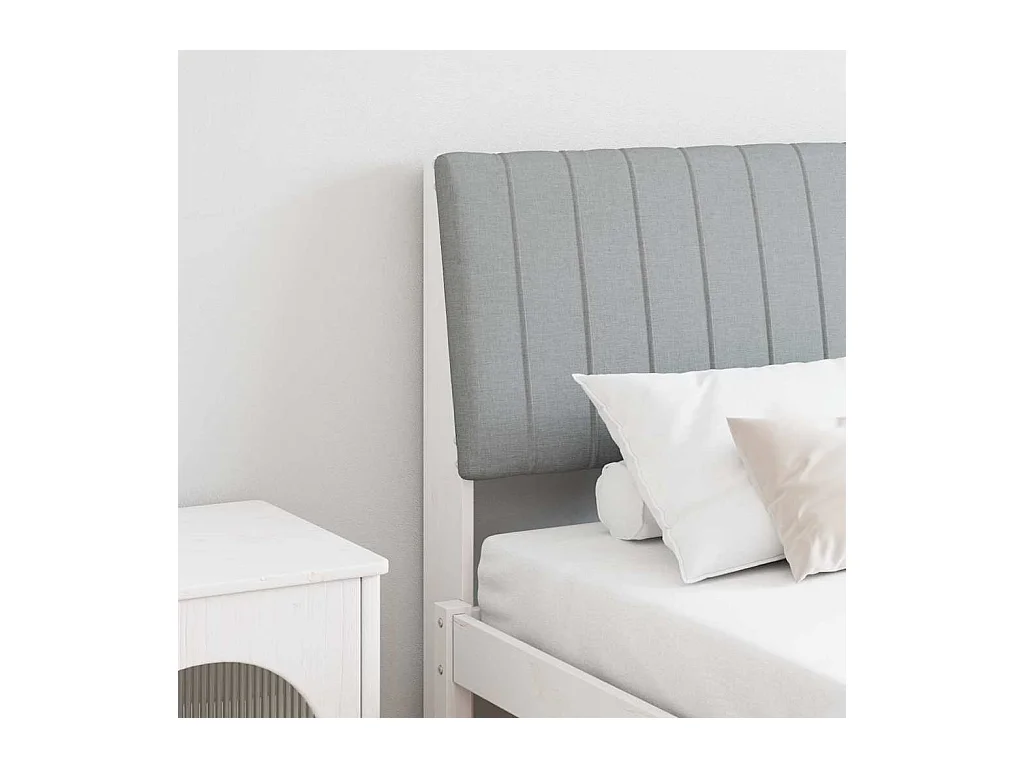 Cabeceira estofada Cinzento-claro 160 cm