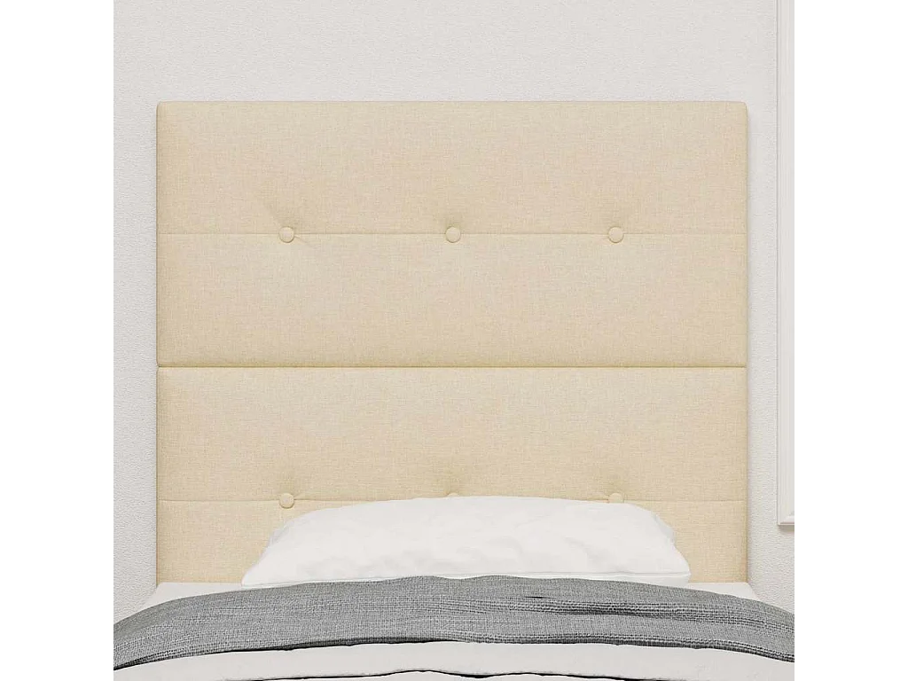 Tête de Lit LED avec des lumières à LED Crème 80 cm tissu