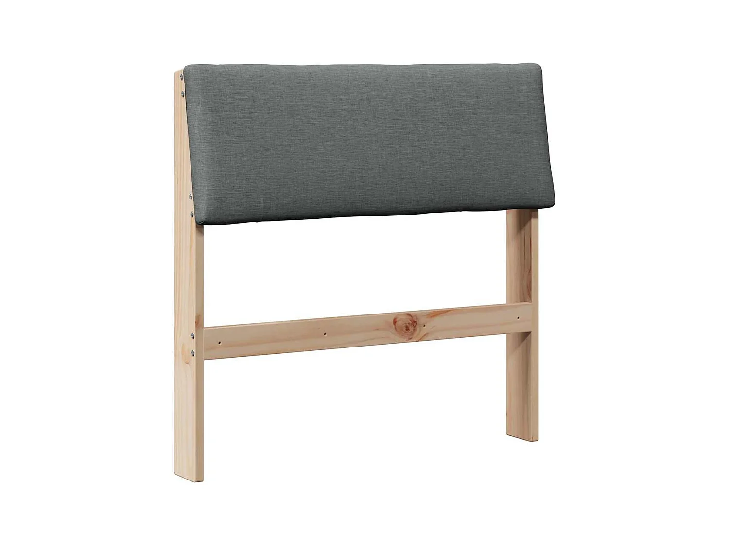 Tête de lit capitonnée Gris foncé 80 cm Pin massif