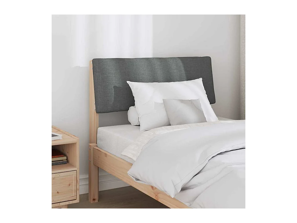 Tête de lit capitonnée Gris foncé 80 cm Pin massif