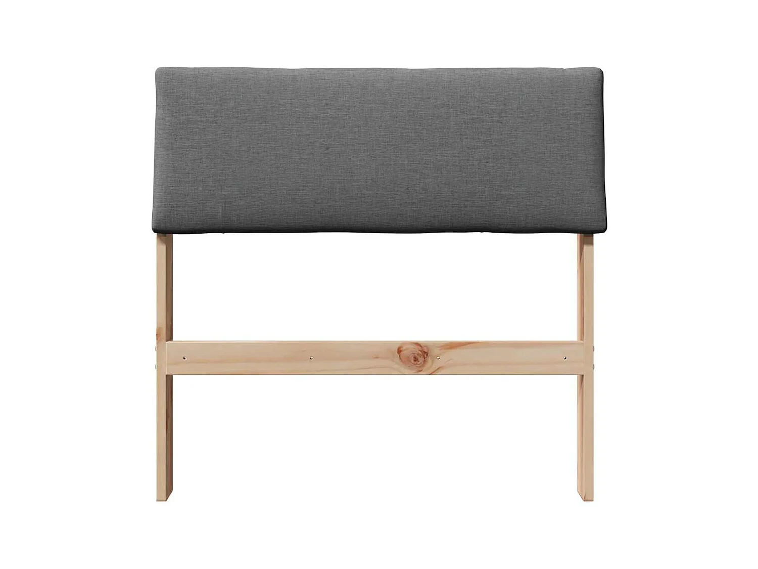 Tête de lit capitonnée Gris foncé 80 cm Pin massif