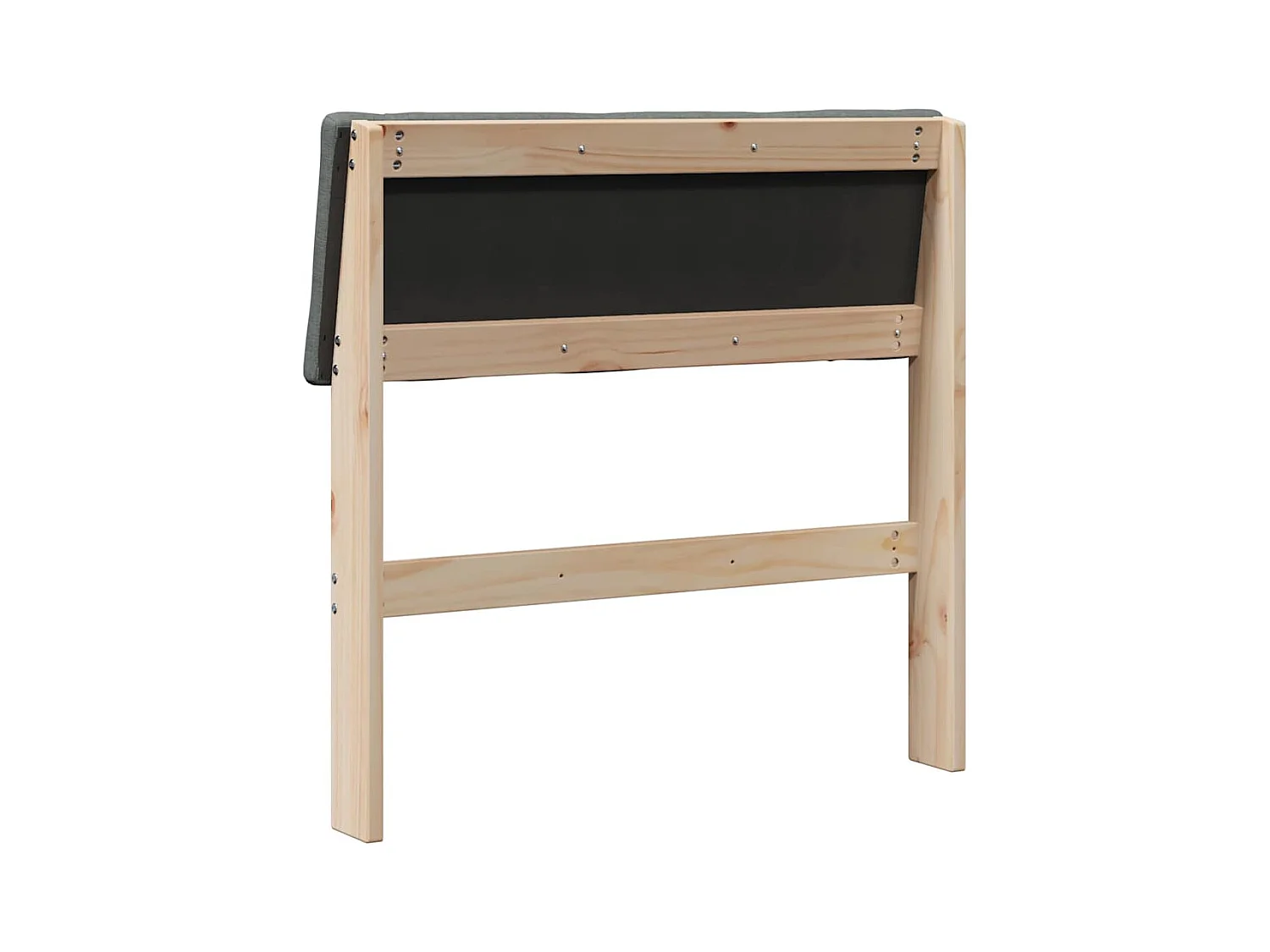 Tête de lit capitonnée Gris foncé 80 cm Pin massif