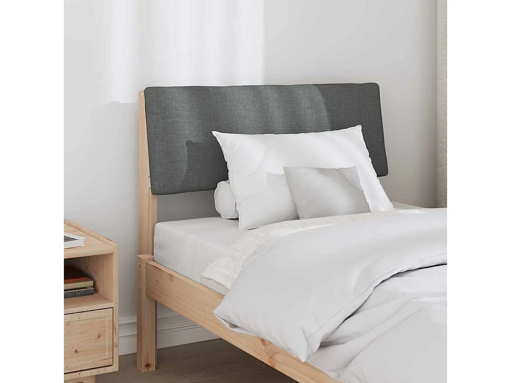 Cabeceira estofada Cinza Escuro 80 cm