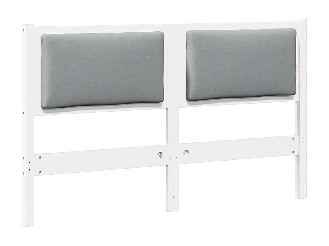 Cabeceira Outros Branco 140 cm Madeira de pinho maciça