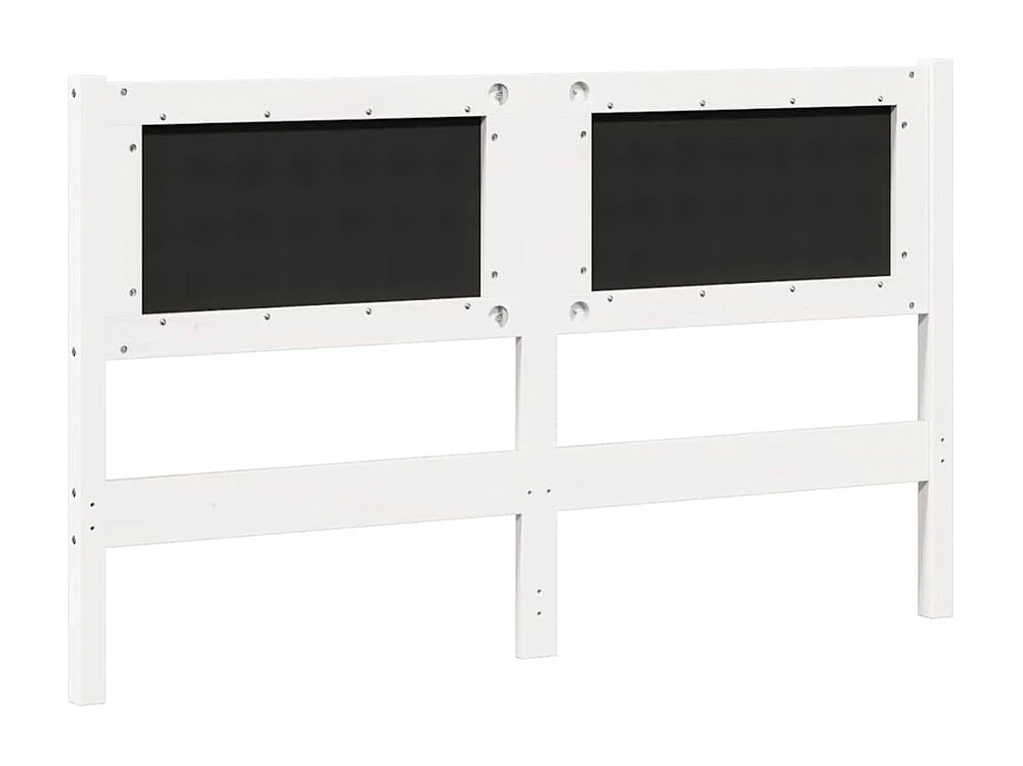 Cabeceira Outros Branco 140 cm Madeira de pinho maciça