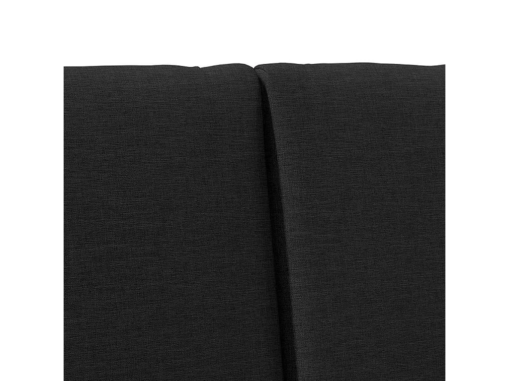 Tête de lit capitonnée Noir 135 cm Pin massif