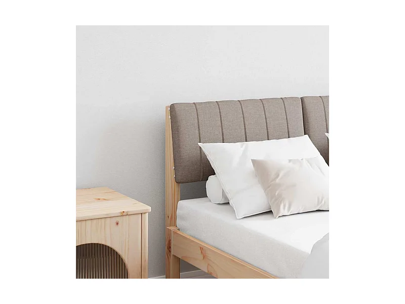 Cabeceira estofada Cinzento-acastanhado 120 cm