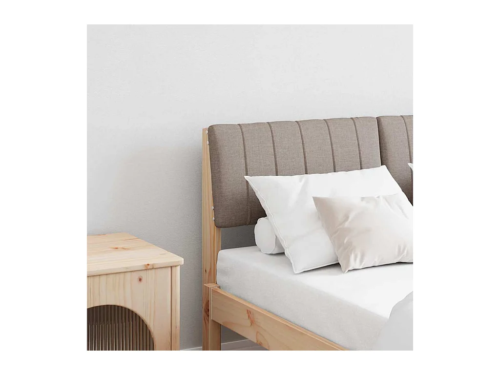 Cabeceira estofada Cinzento-acastanhado 120 cm