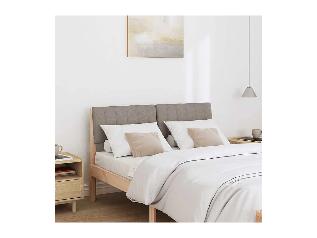 Cabeceira estofada Cinzento-acastanhado 120 cm