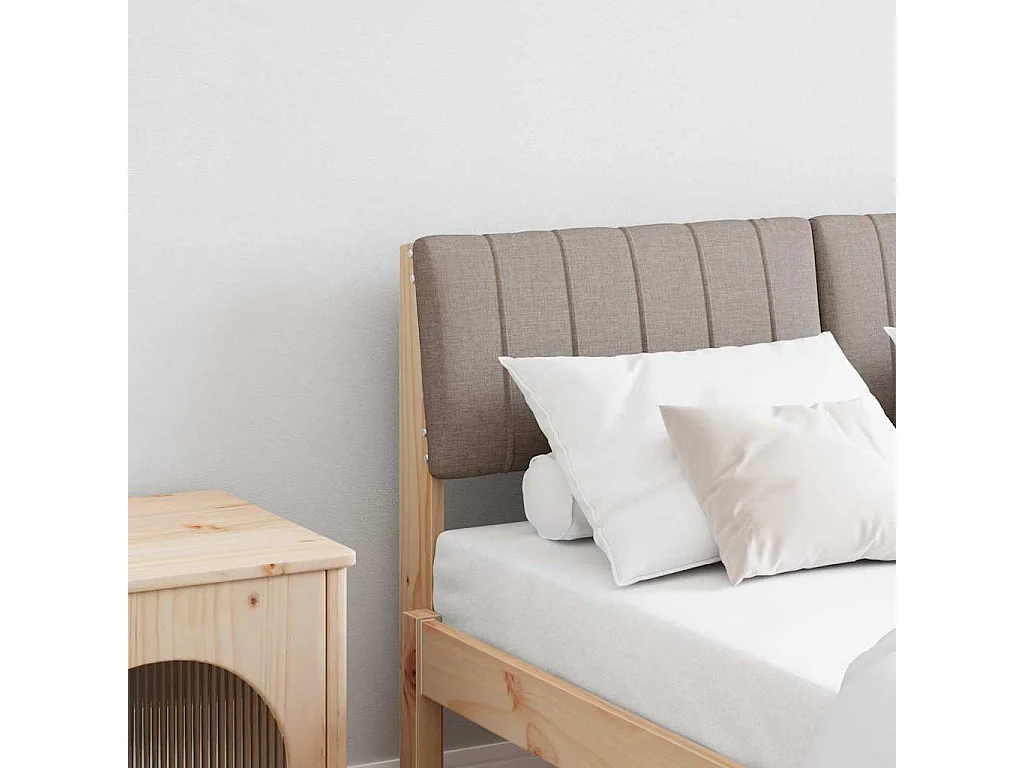 Cabeceira estofada Cinzento-acastanhado 120 cm