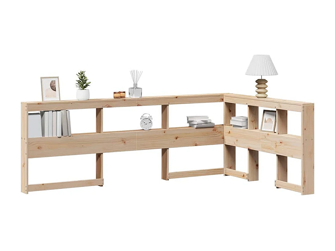 Boekenkast Hoofdeinde L-vormig 120 cm massief grenenhout