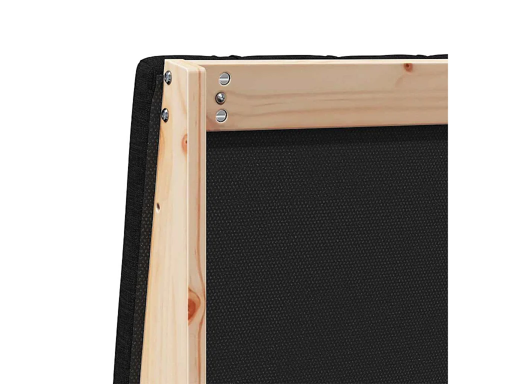 Cabecero tapizado Negro 80 cm Madera de pino macizo
